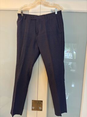 Paisley & Gray Navy Micro-Pattern Men's Dress Pants